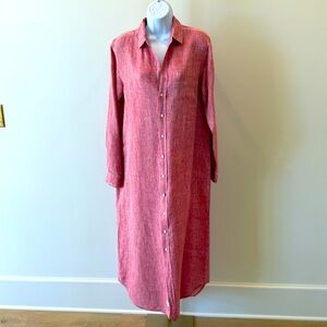 Frank & Eileen red linen Rory Dress size M